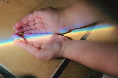 Close-up of baby hand