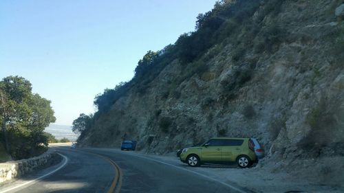 Road passing through mountains