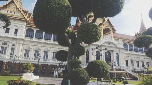 View of fountain in city