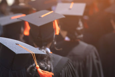 Close-up of students during graduation