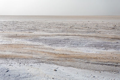 Surface level of land against sky