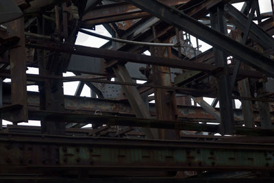 Low angle view of an abandoned factory