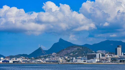 Landscape of guanabara bay in rio de janeiro, southeastern brazil