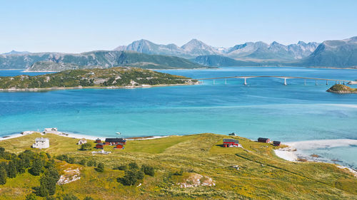 Scenic view of sea against skyreine, lofoten, norway 