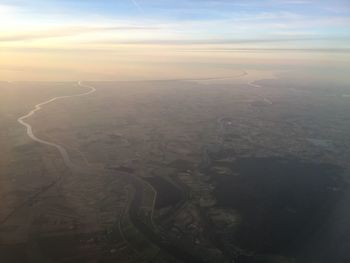 Aerial view of landscape against sky