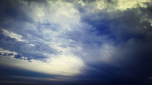 Low angle view of cloudy sky