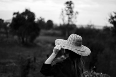 Woman holding plant