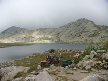 Scenic view of lake against mountains