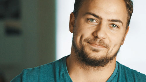 Close-up portrait of man