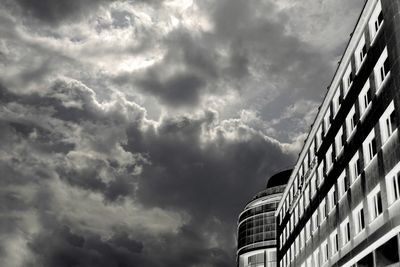 Low angle view of buildings against sky