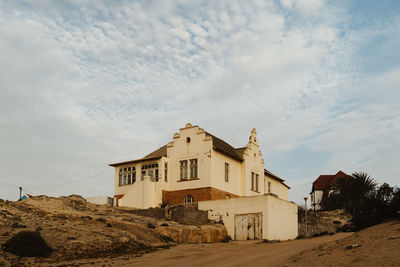 Low angle view of buildings against sky