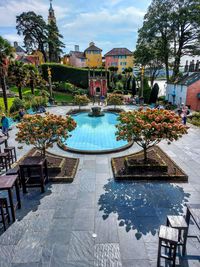 View of swimming pool in building