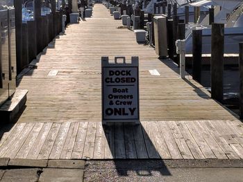 View of text on footpath