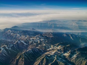 Aerial view of landscape against sky