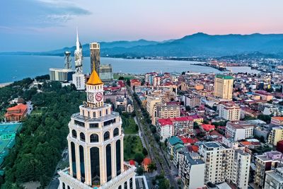 Panoramic view of buildings in city