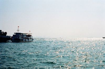 Boats in sea