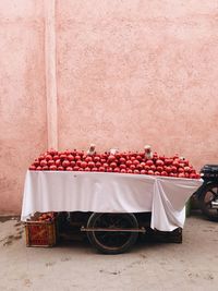 Pomegranate on market stall