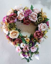 High angle view of bouquet
