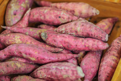 Full frame shot of carrots for sale in market