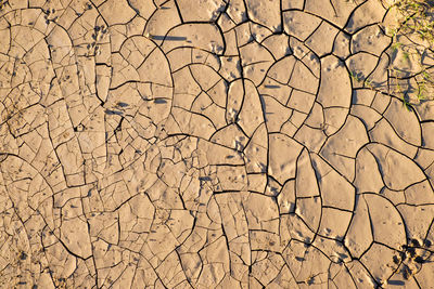 Full frame shot of cracked field