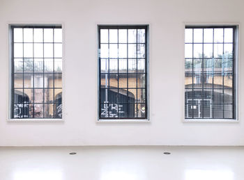 Building seen through glass windows