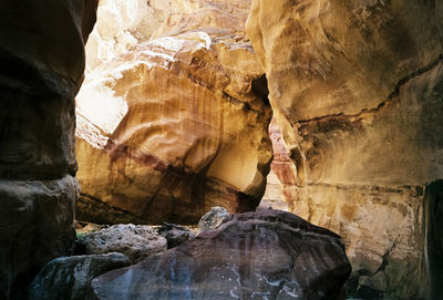 Low angle view of cave