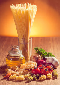 Close-up of fruits on table