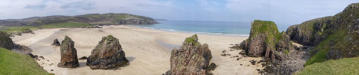 Panoramic view of beach against sky