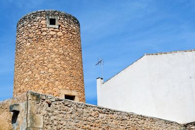 Low angle view of building against sky