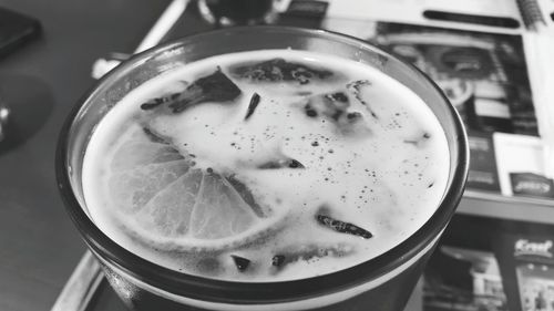 Close-up of drink in glass