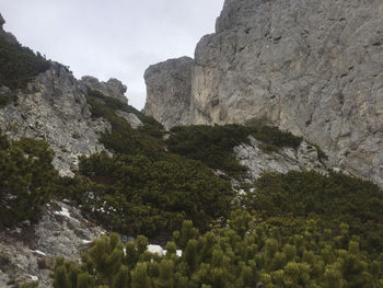 Scenic view of rocky mountains against sky