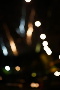 Defocused image of lights