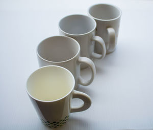 Close-up of coffee cup on table