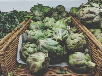 Close-up of vegetables in basket