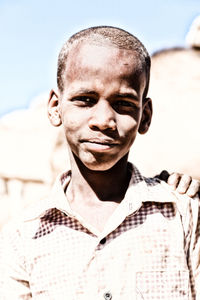 Close-up portrait of boy