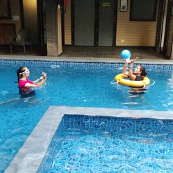 People swimming in pool