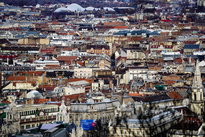 High angle view of townscape