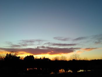 Scenic view of landscape at sunset