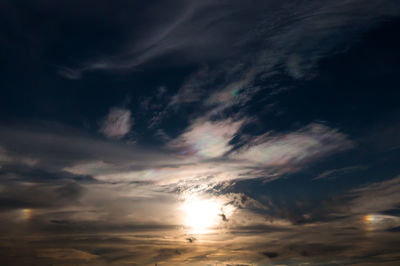 View of calm sea at sunset