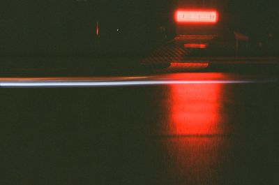 Close-up of illuminated red light