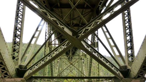 Below view of metallic bridge