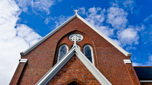 Low angle view of building against sky