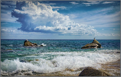 Scenic view of sea against sky