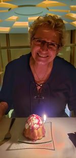 Portrait of smiling man with ice cream