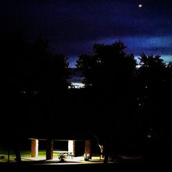 Illuminated built structure at night