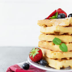 Close-up of cake with fruits