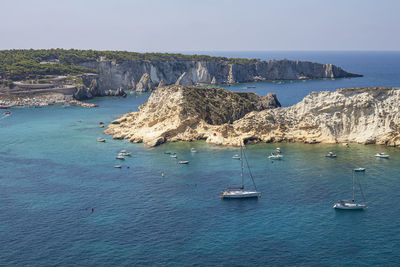 Boats in sea