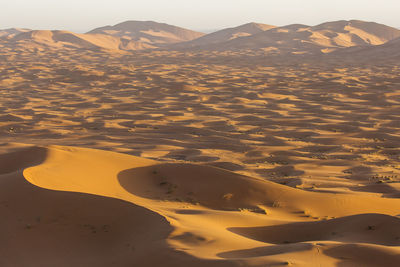 Aerial view of desert