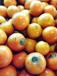 Full frame shot of oranges in market