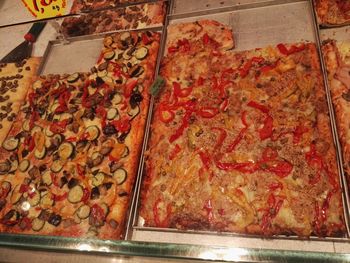 High angle view of bread in store